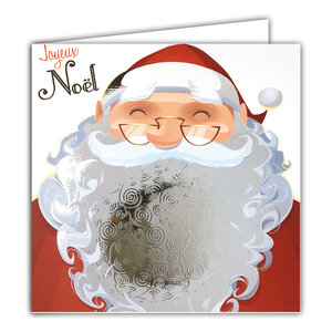 Carte Joyeux Noël avec Enveloppe Blanche 15x15cm