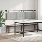 vidaXL Tête de lit suspendue Gris nuage tissu