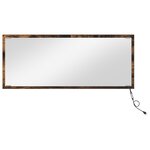 vidaXL Miroir de salle de bain LED Chêne fumé 90x8 5x37 cm Bois d'ingénierie