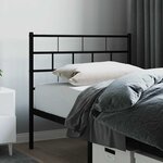 vidaXL Tête de lit de remplacement métal noir 80 cm