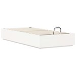 vidaXL Cadre de lit ottoman Blanc 90 x 190 cm Pin massif