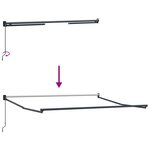 vidaXL Auvent manuel rétractable marron 300x250 cm
