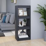 vidaXL Bibliothèque/Séparateur de pièce Gris 40x30x103 5 cm Pin massif