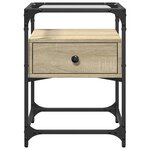 vidaXL Tables de chevet 2 Pièces chêne sonoma 40x40x55 cm bois ingénierie