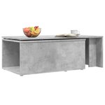 vidaXL Table basse gris béton 150x50x35 cm bois d'ingénierie