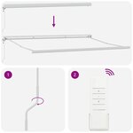 vidaXL Auvent Rétractable Multicolore 400 × 300 cm Tissu Métal