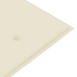 vidaXL Banc Batavia avec coussin crème 150 cm Bois de teck massif