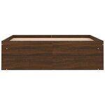 vidaXL Cadre de lit chêne marron 120x200 cm