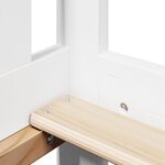 vidaXL Lit de jour avec toit blanc 90x190 cm bois de pin massif
