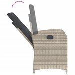vidaXL Ensemble à manger de jardin et coussins 7 Pièces gris clair rotin