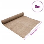 vidaXL Rouleau de jute 1x5 m 100   jute 200 g/m²