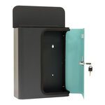 Profirst ziefen boîte aux lettres anthracite turquoise