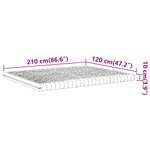 vidaXL Matelas en mousse blanc 120x210 cm 7 zones dureté 20 ILD