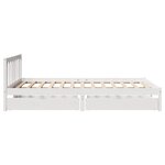 vidaXL Cadre de lit sans matelas blanc 120x200 cm bois de pin massif