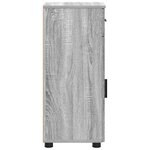 vidaXL Cabinet de salle de bain avec porte Sonoma gris 30 x 35 x 80 cm