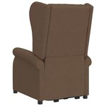 vidaXL Fauteuil de massage Marron Tissu