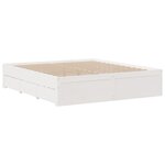 vidaXL Cadre de lit sans matelas avec tiroirs blanc 180x200cm bois pin