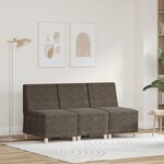 vidaXL Fauteuil avec oreiller 3 Pièces Gris foncé 55 cm Cuir suédé faux