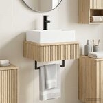 vidaXL Basin de lavage mural Chêne Sonoma 40 x 41 x 39 cm