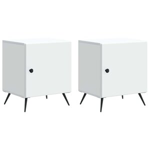vidaXL Cabinet de chevet 2 pc Blanc 43 x 34 5 x 50 cm