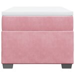 vidaXL Sommier à lattes de lit et matelas Rose 80x200 cm Velours