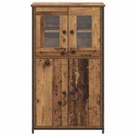 vidaXL Haut Armoire Bois Ancien 62 x 32 x 106 5 cm Bois d'ingénierie