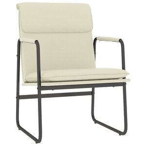 vidaXL Chaise longue Crème 55x64x80 cm Similicuir