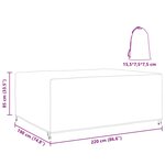 vidaXL Housse pour mobilier d'extérieur Noir 220 x 190 x 85 cm 600D