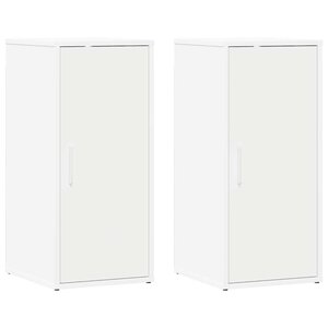 vidaXL Armoires à chaussures 2 Pièces Blanc 32x35x70 cm Aggloméré