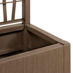 vidaXL Bac à fleurs avec Treillis Marron 80 x 36 x 140 cm PP