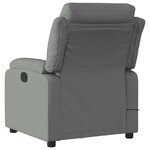 vidaXL Fauteuil inclinable de massage électrique gris foncé tissu