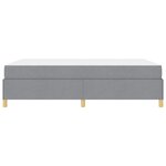 vidaXL Cadre de lit avec matelas Gris clair 160 x 200 cm tissu