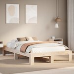 vidaXL Cadre de lit sans matelas 135x190 cm bois de pin massif