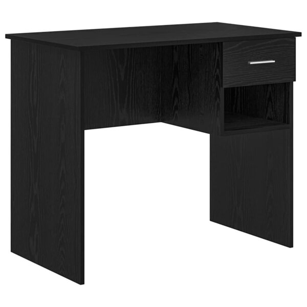 vidaXL Bureau Chêne noir 90 x 49.5 x 75 cm Bois d'ingénierie