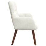 vidaXL Sofa 2 places Crème 115 x 61 x 87 cm Velours (V)