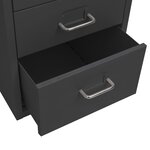 vidaXL Classeur mobile Anthracite 28x41x69 cm Métal