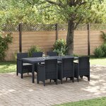 vidaXL Ensemble de salle à manger de jardin 7 pièces avec coussins anthracite