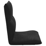 vidaXL Fauteuil de sol ajustable Noir Velours