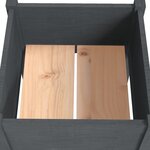 vidaXL Jardinières d'extérieur 2Pièces Gris 40x40x70cm Bois de pin massif