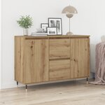 Buffet vidaXL avec portes et tiroirs Chêne Artisan 101 5x35x70 cm
