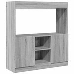 vidaXL Buffet haut sonoma gris 92x33x100 cm bois d'ingénierie