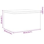 vidaXL Boîte en bois avec couvercle noir 40x30x23cm bois de pin massif