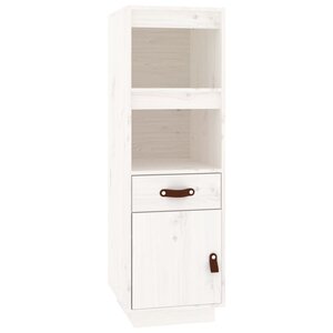 vidaXL Buffet haut Blanc 34x40x108 5 cm Bois massif de pin