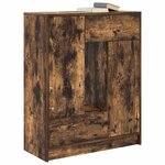 vidaXL Buffet avec tiroirs et portes chêne fumé 73x31x90 cm