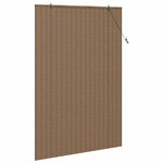vidaXL Store de Fenêtre avec des rideaux Marron 150 x 220 cm Bambou