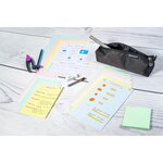 Paquet 100 Fiches Sous Film - Bristol Quadrillé 5x5 Perforé - 148x210mm - Couleurs Assorties - X 10 - Exacompta