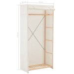 vidaXL Garde-robe Blanc 79 x 40 x 170 cm Tissu