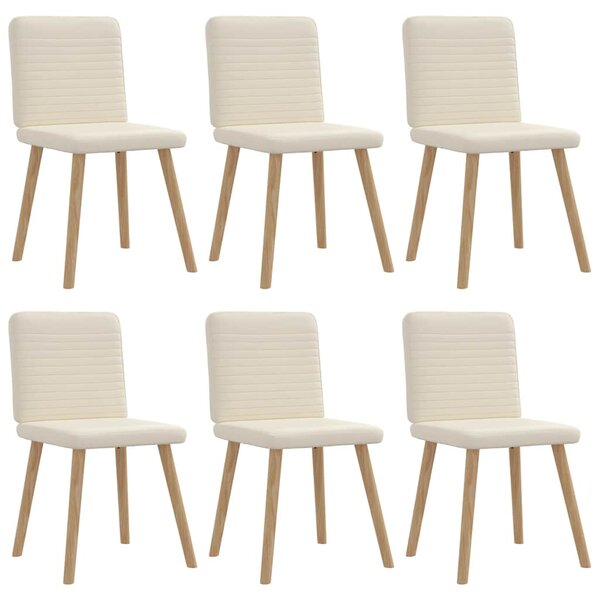vidaXL Chaises à manger lot de 6 Lin