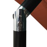 vidaXL Parasol de jardin à 3 niveaux avec mât en aluminium terre cuite