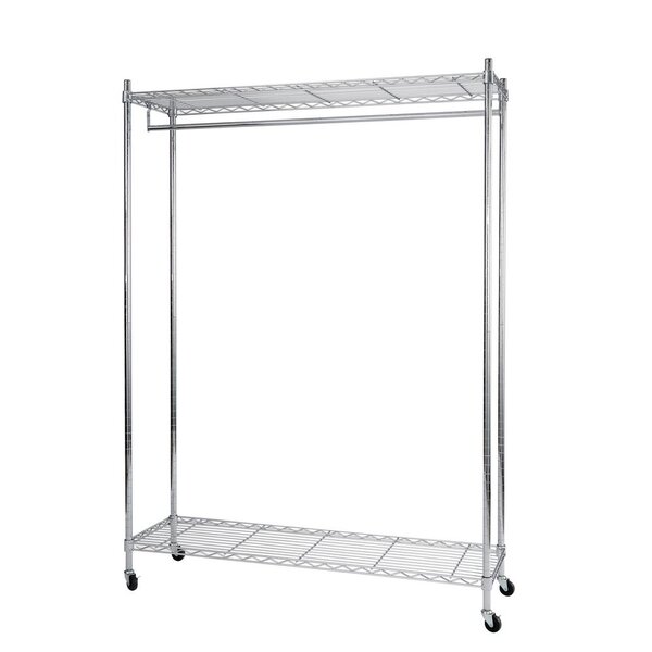 Vestiaire portant de bureau mobile - chromé